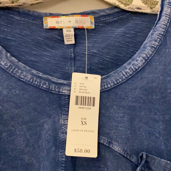 Ari + Ali NWT Anthropologie, Washed Blue Swing Tee - Picture 4 of 5